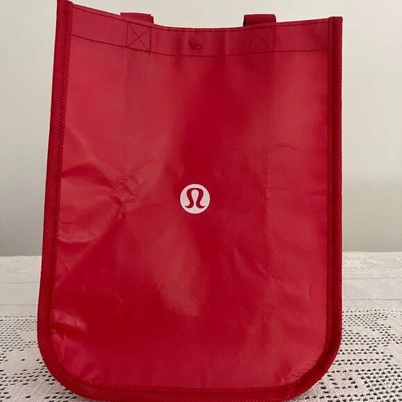 Lululemon red & white small reusable tote bag - Picture 3 of 6